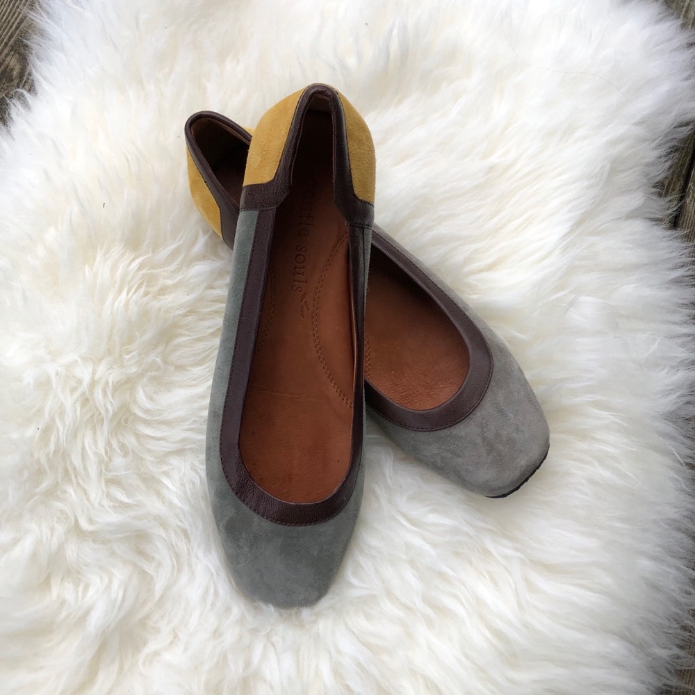 Gentle Souls Suede Block Flats